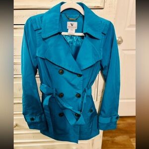 Worthington Vibrant Blue Trench Coat